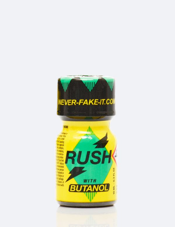 Poppers Rush 10 ml petit format flacon jaune et vert