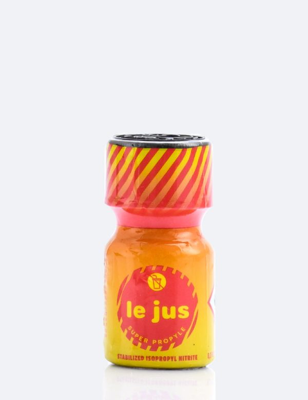 Flacon de poppers Le Jus super propyle jaune et orange en verre incassable