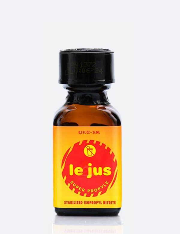 Poppers Le jus super propyle 24 ml bouteille verre incassable jaune et orange