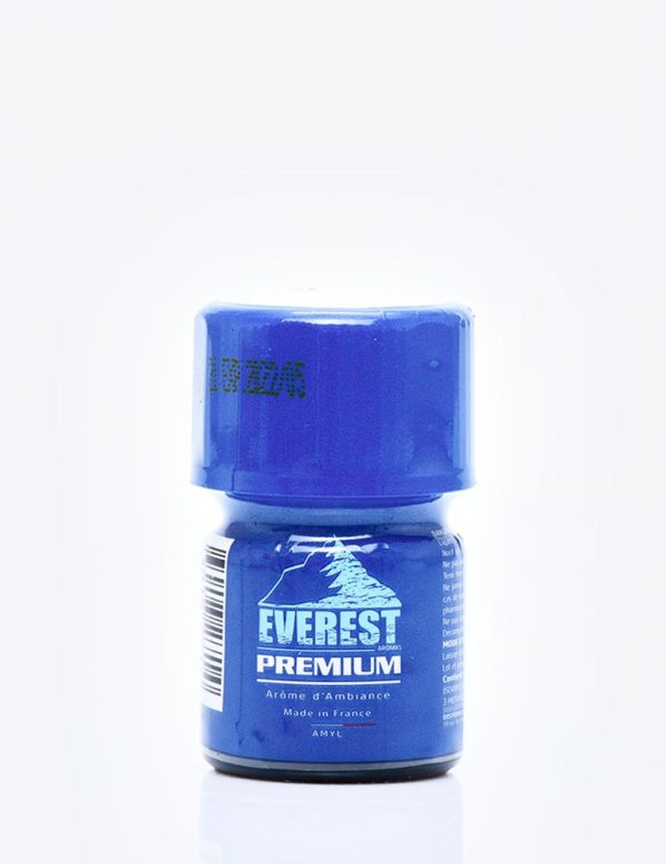 Poppers Everest premium bleu et blanc en verre marque française