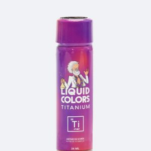 Poppers Titanium liquid colors en verre rose et violet