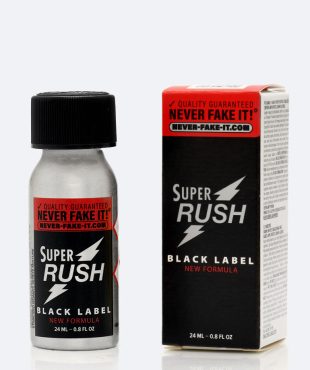 Poppers Super Rush black label flacon